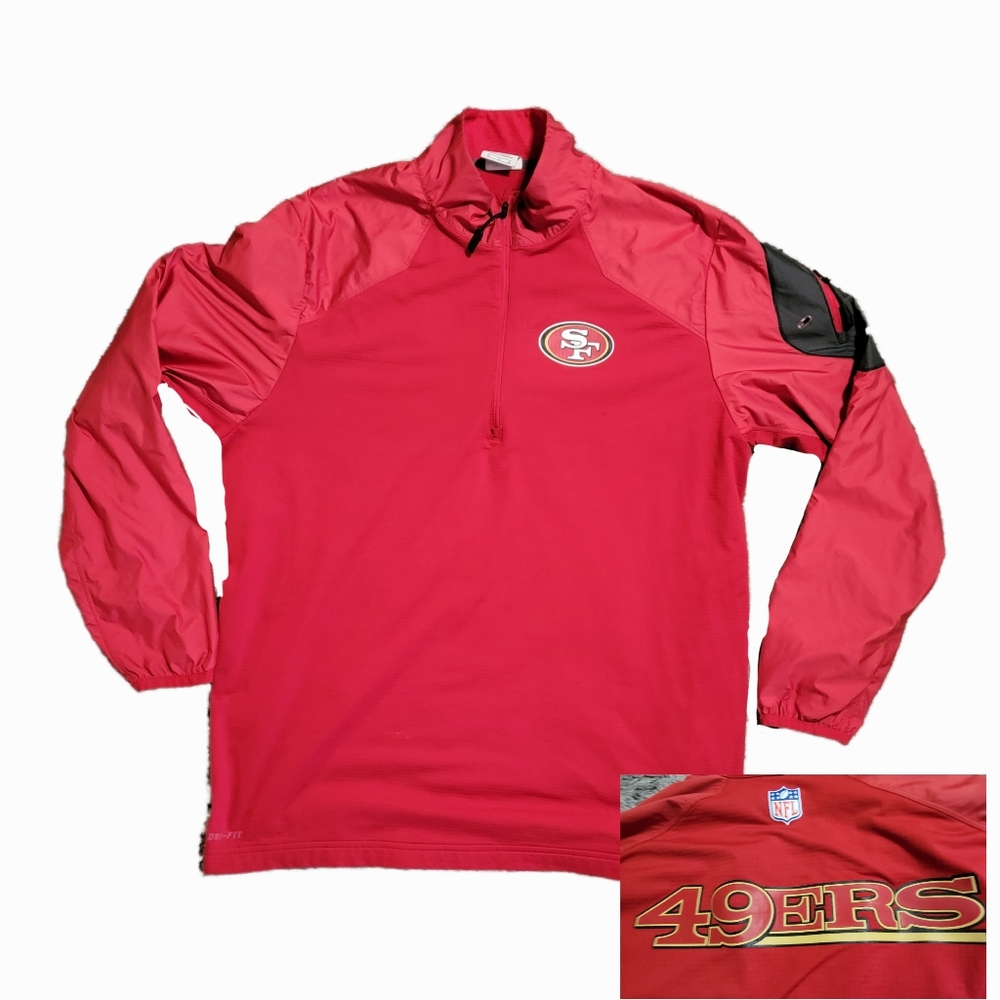 NFL 49ers Red Pullover Jacket dri fit